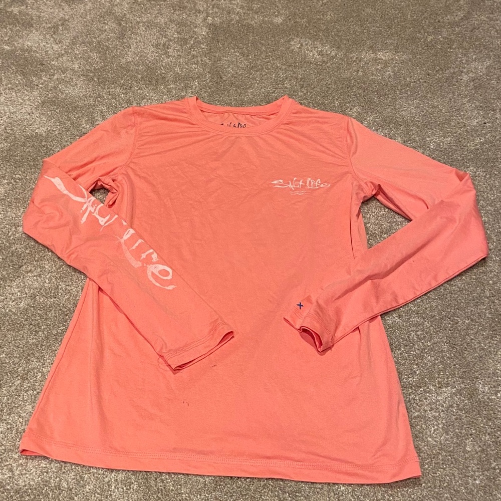 long sleeve coral top